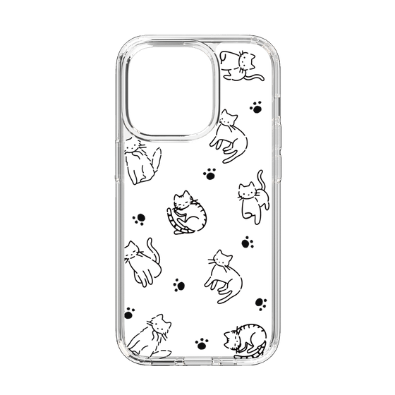 Slim Protection Case［ Original - CASEPLAY Cat All-over Pattern - black ］