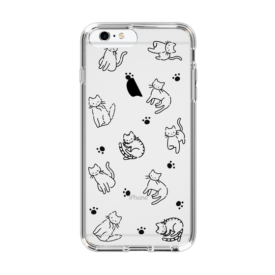 Slim Protection Case［ Original - CASEPLAY Cat All-over Pattern - black ］