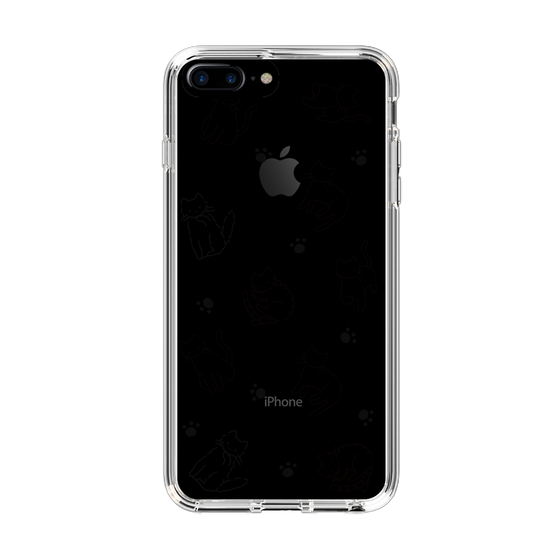 Slim Protection Case［ Original - CASEPLAY Cat All-over Pattern - black ］