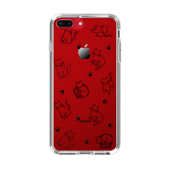 Slim Protection Case［ Original - CASEPLAY Cat All-over Pattern - black ］