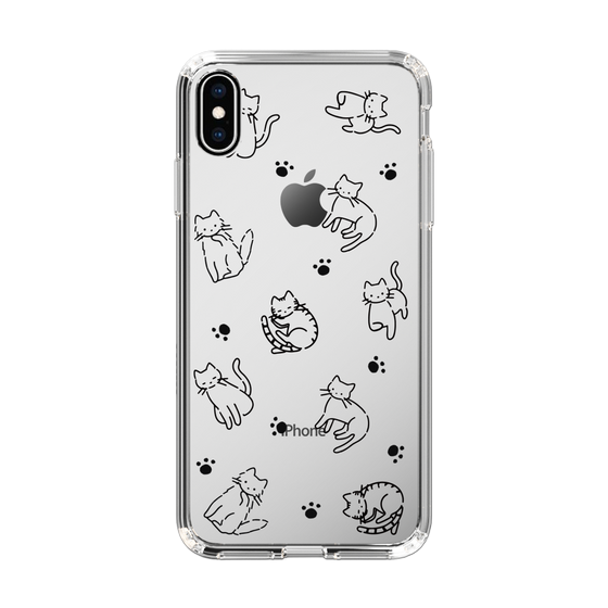 Slim Protection Case［ Original - CASEPLAY Cat All-over Pattern - black ］