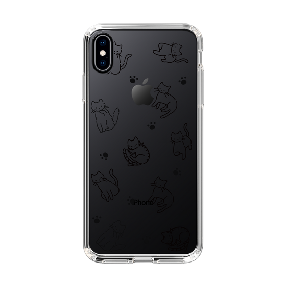 Slim Protection Case［ Original - CASEPLAY Cat All-over Pattern - black ］