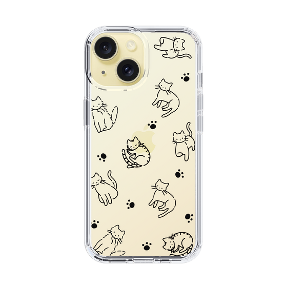 Slim Protection Case［ Original - CASEPLAY Cat All-over Pattern - black ］