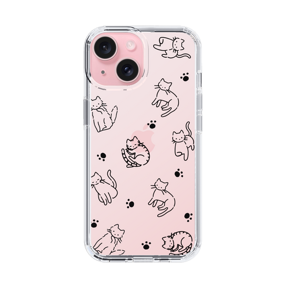 Slim Protection Case［ Original - CASEPLAY Cat All-over Pattern - black ］