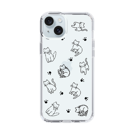 Slim Protection Case［ Original - CASEPLAY Cat All-over Pattern - black ］