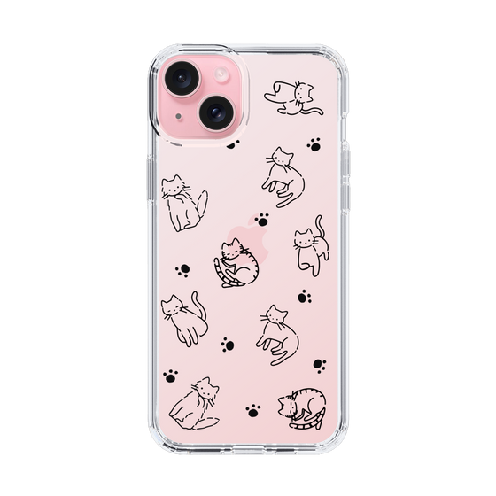 Slim Protection Case［ Original - CASEPLAY Cat All-over Pattern - black ］