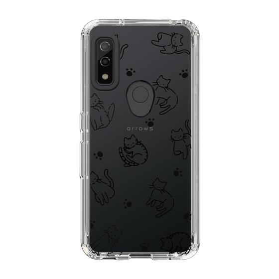 Slim Protection Case［ Original - CASEPLAY Cat All-over Pattern - black ］