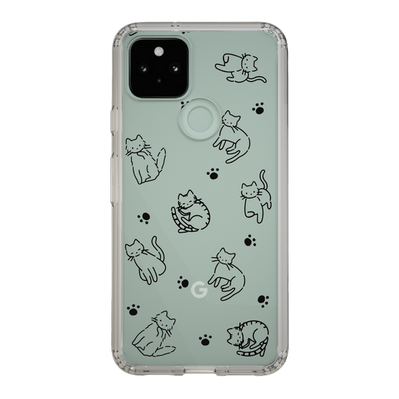 Slim Protection Case［ Original - CASEPLAY Cat All-over Pattern - black ］