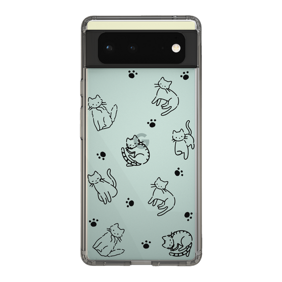 Slim Protection Case［ Original - CASEPLAY Cat All-over Pattern - black ］
