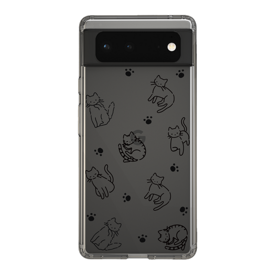Slim Protection Case［ Original - CASEPLAY Cat All-over Pattern - black ］