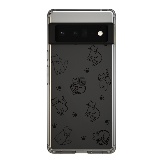 Slim Protection Case［ Original - CASEPLAY Cat All-over Pattern - black ］