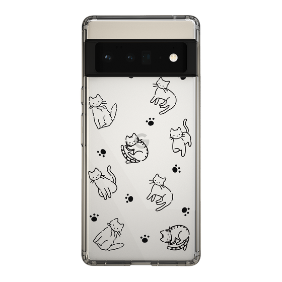 Slim Protection Case［ Original - CASEPLAY Cat All-over Pattern - black ］
