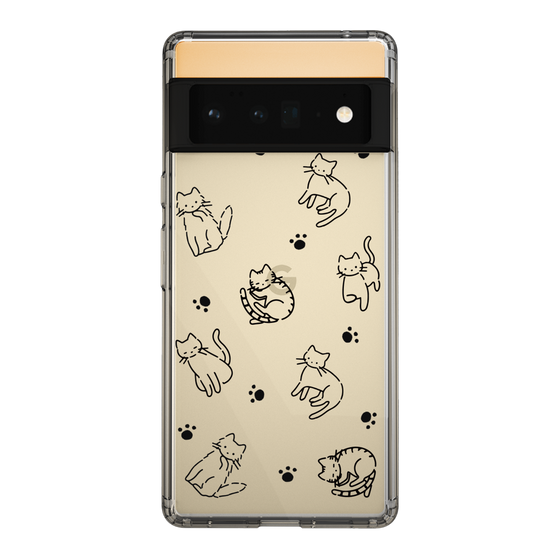 Slim Protection Case［ Original - CASEPLAY Cat All-over Pattern - black ］