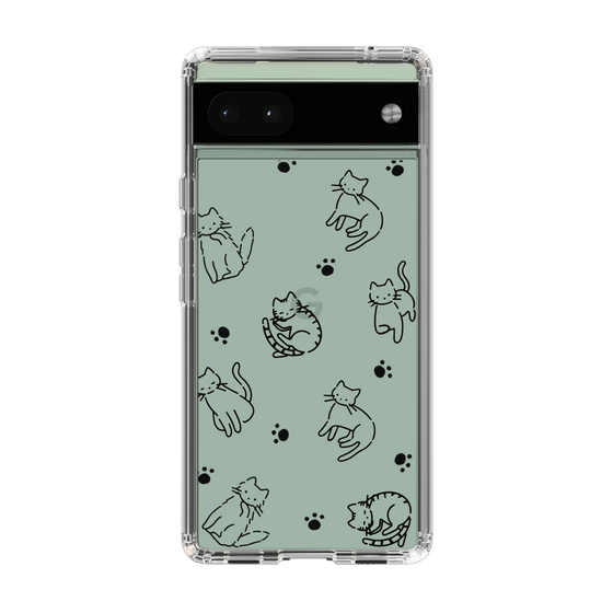 Slim Protection Case［ Original - CASEPLAY Cat All-over Pattern - black ］