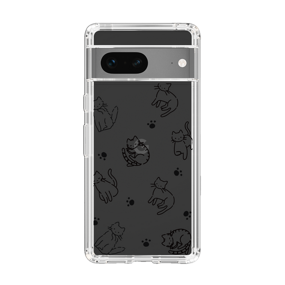 Slim Protection Case［ Original - CASEPLAY Cat All-over Pattern - black ］