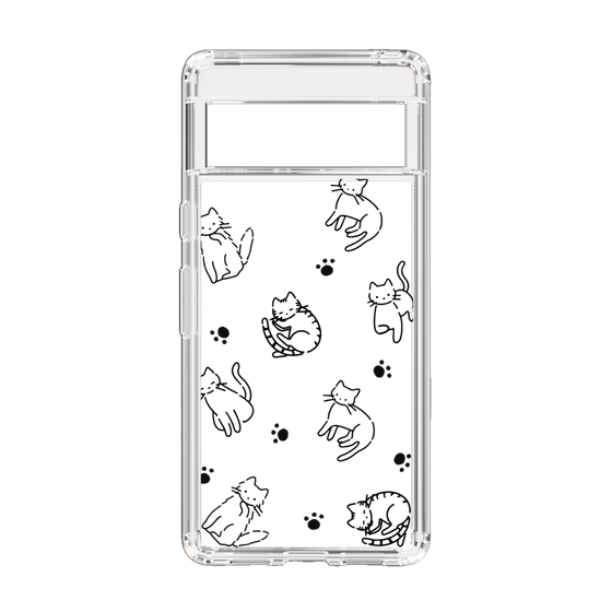 Slim Protection Case［ Original - CASEPLAY Cat All-over Pattern - black ］