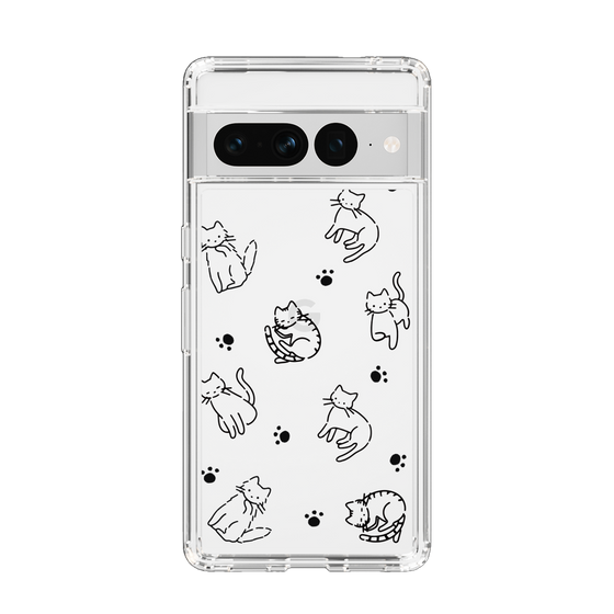 Slim Protection Case［ Original - CASEPLAY Cat All-over Pattern - black ］