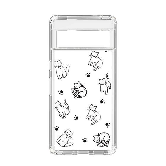 Slim Protection Case［ Original - CASEPLAY Cat All-over Pattern - black ］
