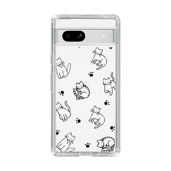 Slim Protection Case［ Original - CASEPLAY Cat All-over Pattern - black ］