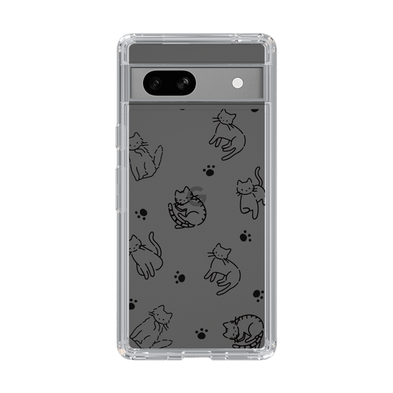 Slim Protection Case［ Original - CASEPLAY Cat All-over Pattern - black ］