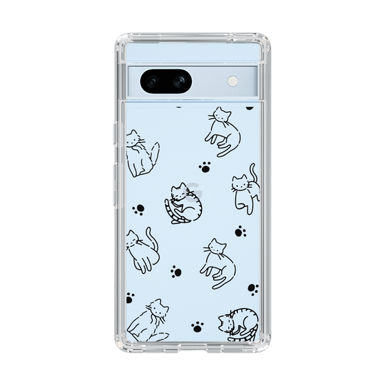 Slim Protection Case［ Original - CASEPLAY Cat All-over Pattern - black ］