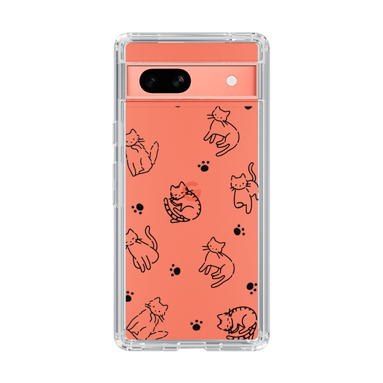 Slim Protection Case［ Original - CASEPLAY Cat All-over Pattern - black ］