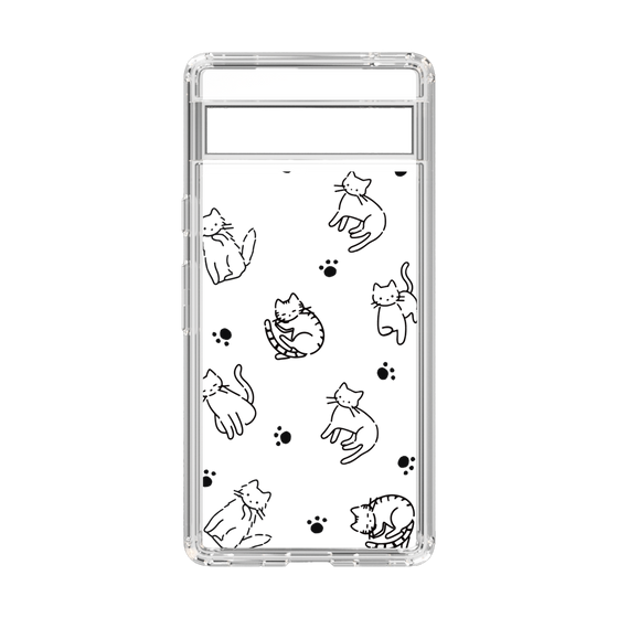 Slim Protection Case［ Original - CASEPLAY Cat All-over Pattern - black ］