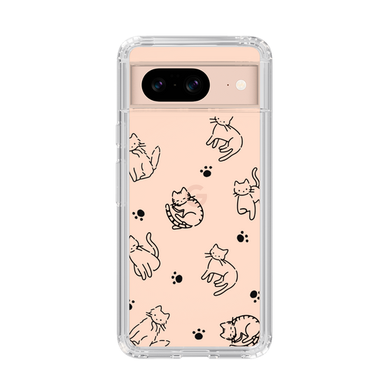 Slim Protection Case［ Original - CASEPLAY Cat All-over Pattern - black ］