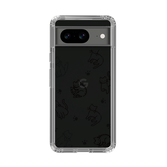 Slim Protection Case［ Original - CASEPLAY Cat All-over Pattern - black ］