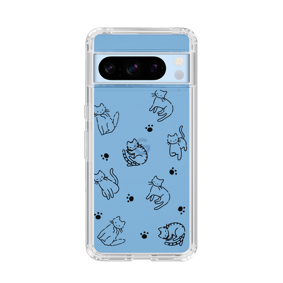 Slim Protection Case［ Original - CASEPLAY Cat All-over Pattern - black ］