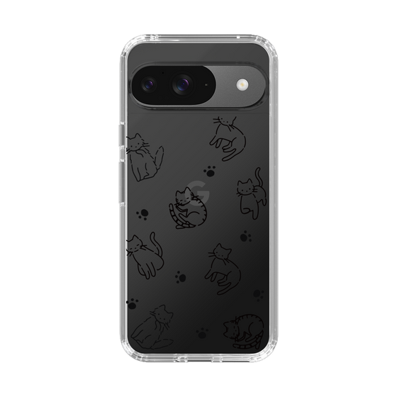 Slim Protection Case［ Original - CASEPLAY Cat All-over Pattern - black ］