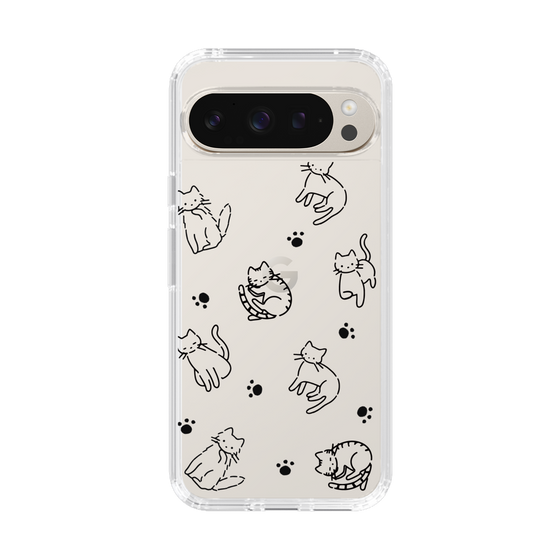 Slim Protection Case［ Original - CASEPLAY Cat All-over Pattern - black ］