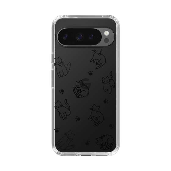 Slim Protection Case［ Original - CASEPLAY Cat All-over Pattern - black ］