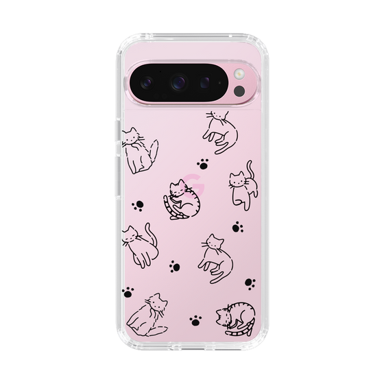 Slim Protection Case［ Original - CASEPLAY Cat All-over Pattern - black ］