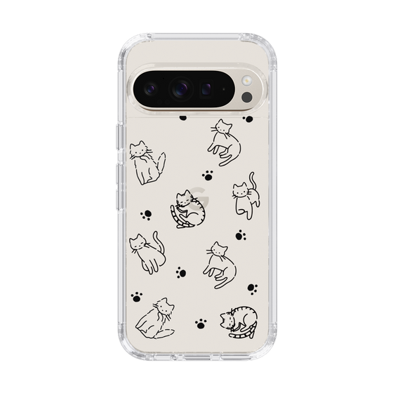 Slim Protection Case［ Original - CASEPLAY Cat All-over Pattern - black ］