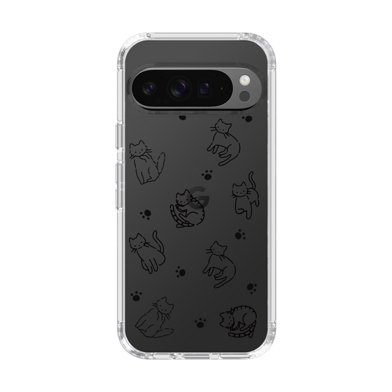 Slim Protection Case［ Original - CASEPLAY Cat All-over Pattern - black ］