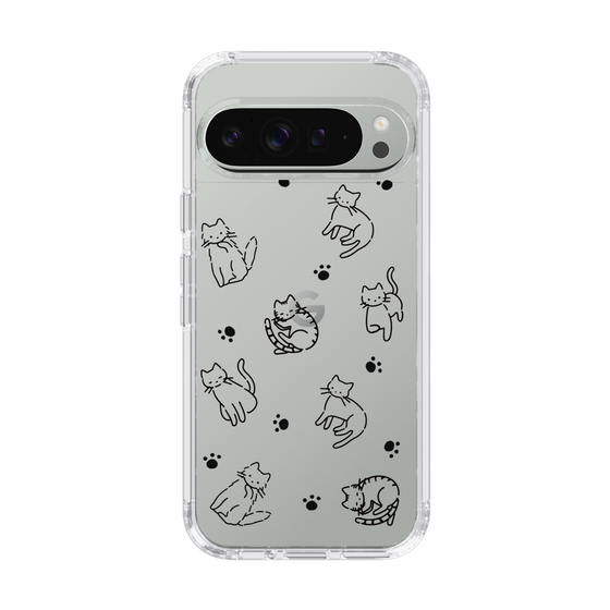 Slim Protection Case［ Original - CASEPLAY Cat All-over Pattern - black ］