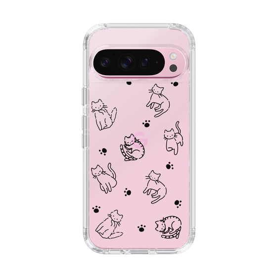Slim Protection Case［ Original - CASEPLAY Cat All-over Pattern - black ］