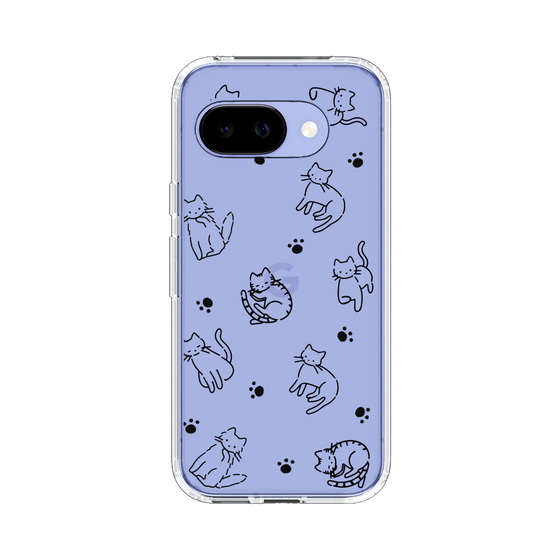 Slim Protection Case［ Original - CASEPLAY Cat All-over Pattern - black ］