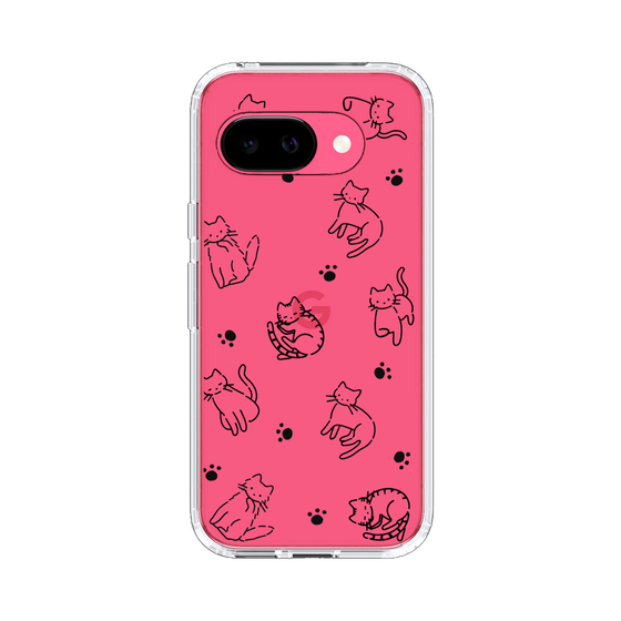 Slim Protection Case［ Original - CASEPLAY Cat All-over Pattern - black ］