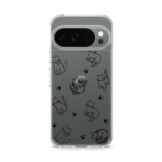 Slim Protection Case［ Original - CASEPLAY Cat All-over Pattern - black ］