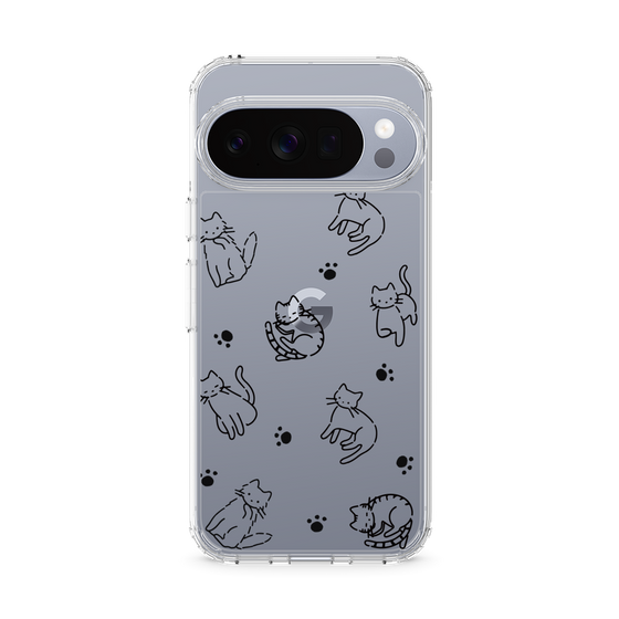 Slim Protection Case［ Original - CASEPLAY Cat All-over Pattern - black ］