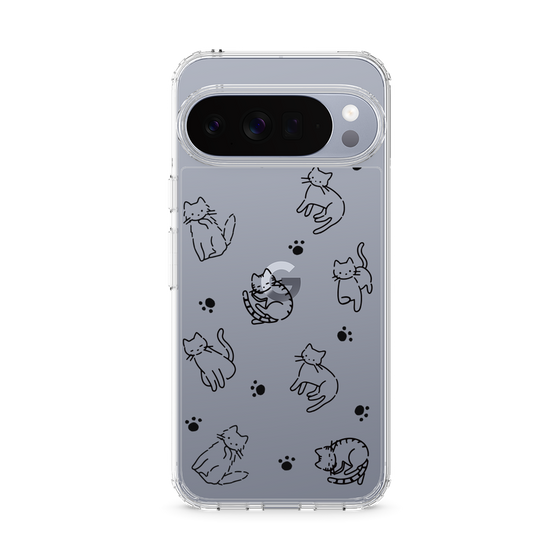 Slim Protection Case［ Original - CASEPLAY Cat All-over Pattern - black ］