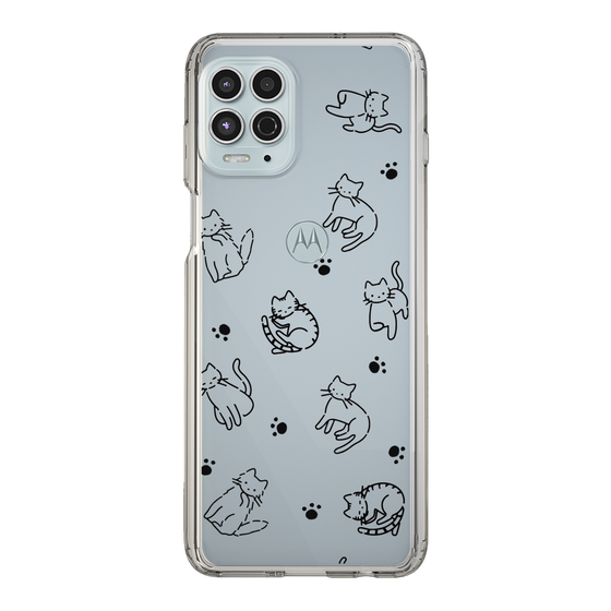 Slim Protection Case［ Original - CASEPLAY Cat All-over Pattern - black ］