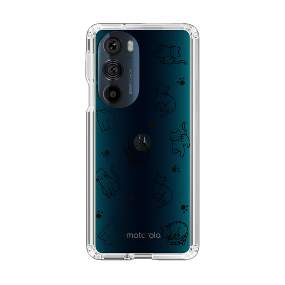 Slim Protection Case［ Original - CASEPLAY Cat All-over Pattern - black ］