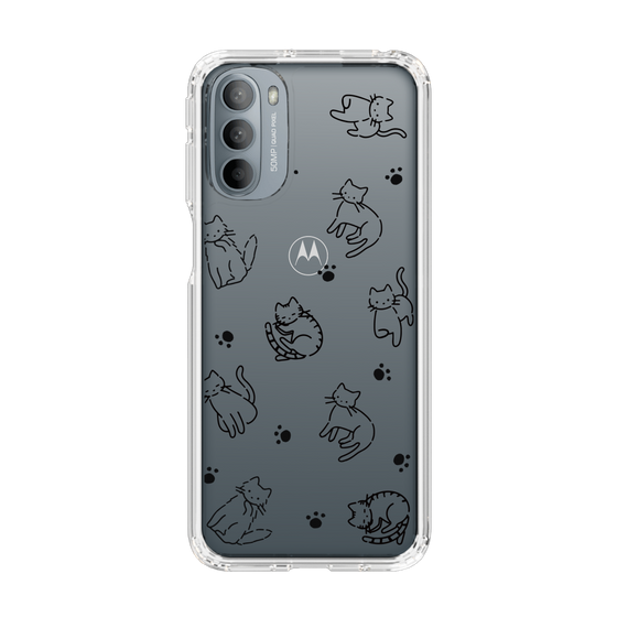 Slim Protection Case［ Original - CASEPLAY Cat All-over Pattern - black ］