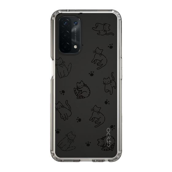 Slim Protection Case［ Original - CASEPLAY Cat All-over Pattern - black ］