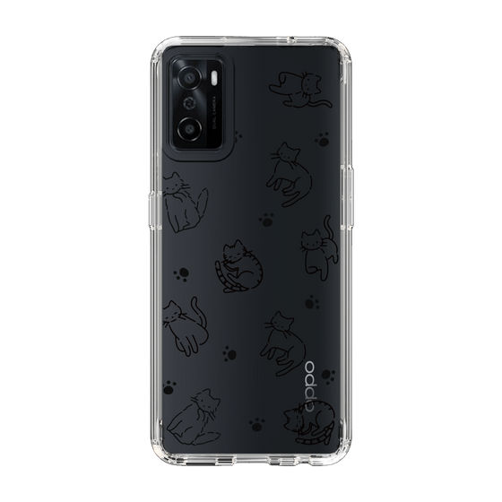 Slim Protection Case［ Original - CASEPLAY Cat All-over Pattern - black ］