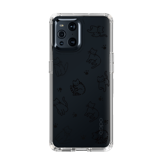 Slim Protection Case［ Original - CASEPLAY Cat All-over Pattern - black ］