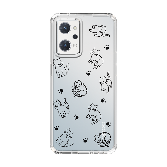 Slim Protection Case［ Original - CASEPLAY Cat All-over Pattern - black ］